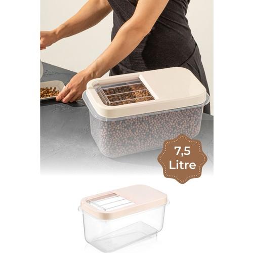 

Контейнер для хранения Maxi Multibox 7,5 литров кремовый с выдвижной крышкой