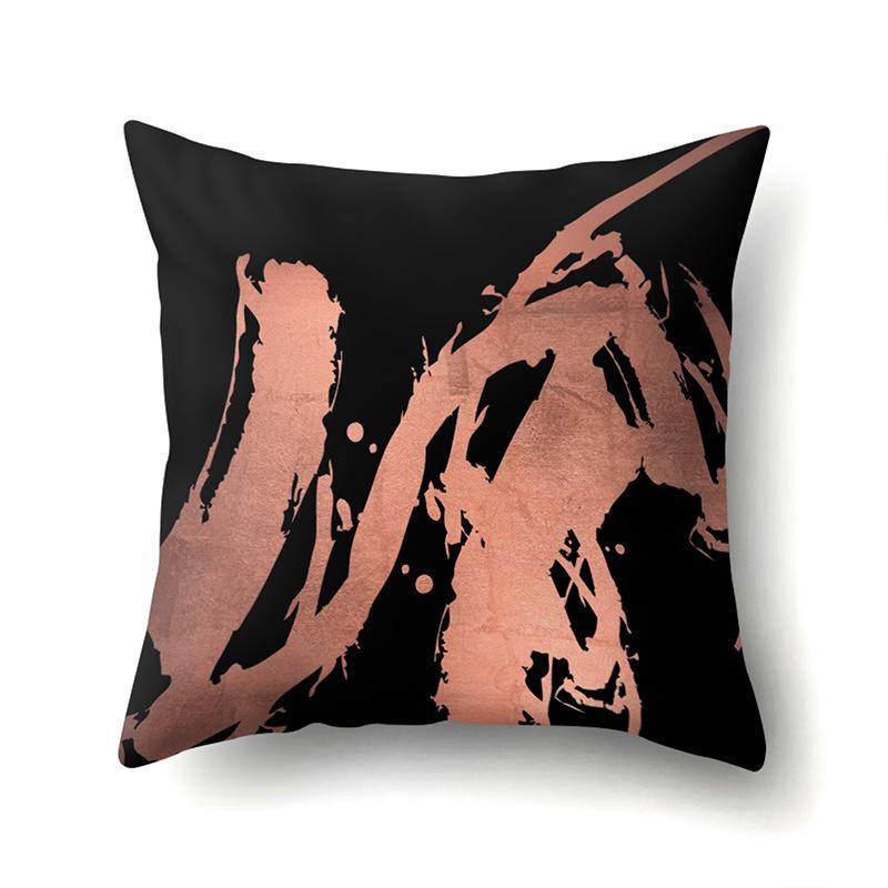 Polyester Pillow Case Automobile Decoration Home Printed Pillow Case Waist Cushion Cover Car Cushion Head Cushion Cover
