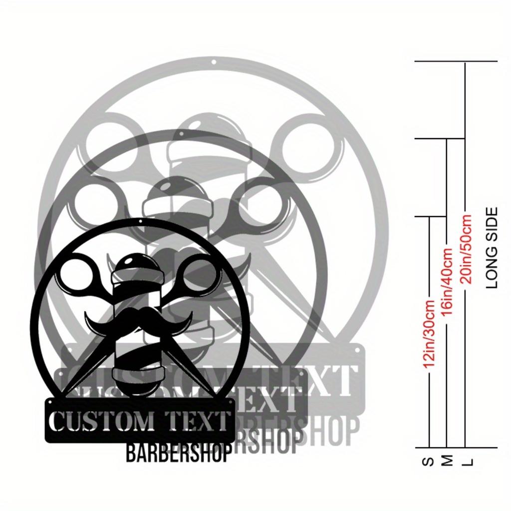 Custom Metal Barber Shop Sign Vintage Hairstylist Wall Decor