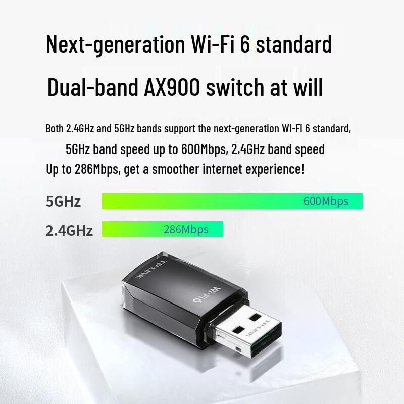 Tp-Link TL-XDN7000 AX900 WiFi 6 Driver-Free USB Wireless Adapter (CN Version)
