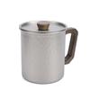 Ti Camping Cup 450ml with Wood Handle Lightweight Coffee Mug with Lid and Spoon for Outdoors Hiking Cup with Spoon