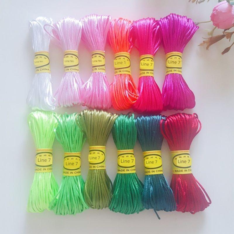 Chinese Knot Wire Line 7 12 Color Suit South Korean Silk DIY Hand Strap Braid Wire Red Rope Hand Silver Carp Ornament