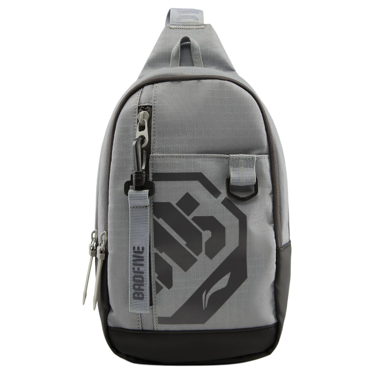 

Li Ning Badfive Logo Print Polyester Shoulder Crossbody Chest Bag Unisex bags Ultimate-Gray ABDV207-2 Ultimate Gray