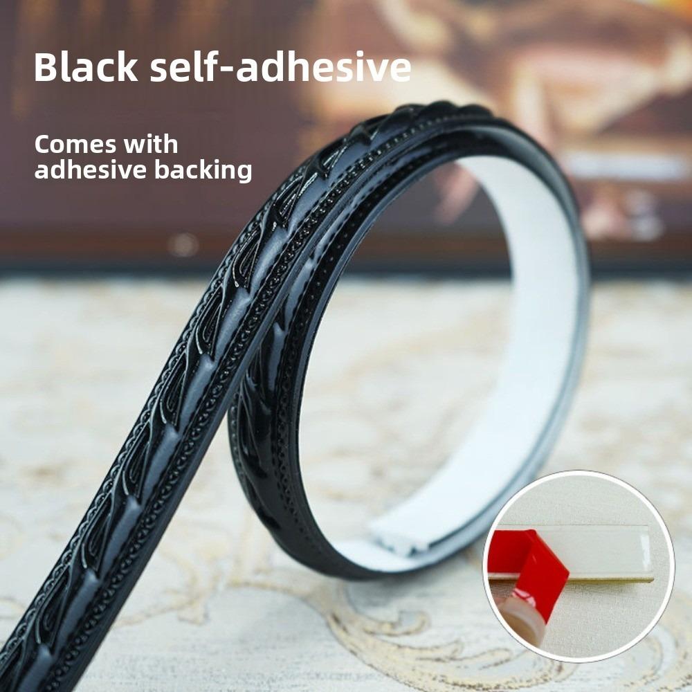 1mx12mm Wall Decorative Line Faux Embossed Self-adhesive Home Decorative Trim Waterproof 3D Ceiling Baseboard
