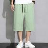 Men's Plus Size Quick Dry 7/8 Pants, Elastic Waist Summer Casual Cropped Trousers (4XL-10XL)