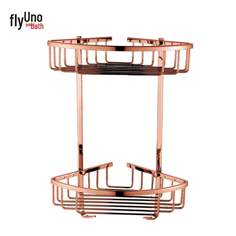 Wall-Mounted Brass Bathroom Towel Rack Set & Accessories