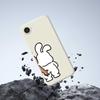 For iPhone 16e Case Pinch Rabbit Butt Pattern Printing Straight Edge TPU Phone Back Cover