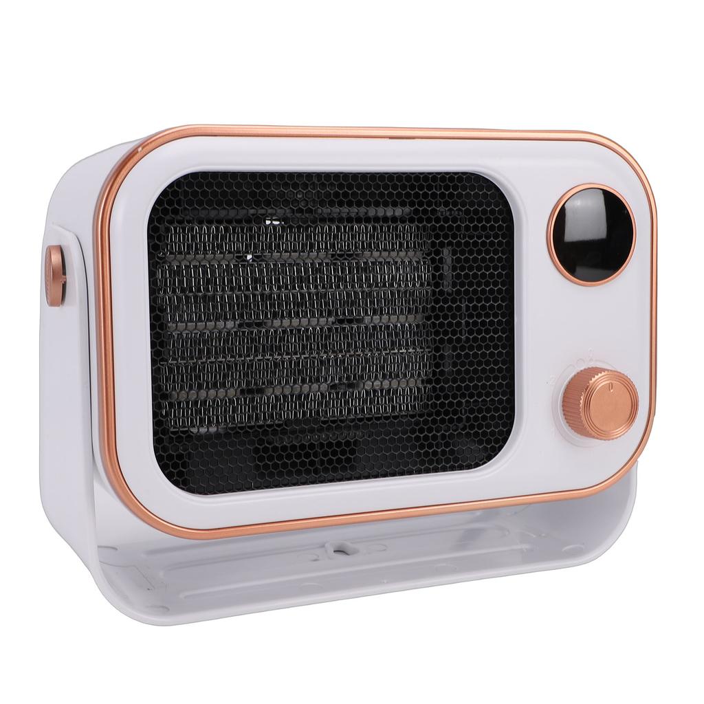 Desktop Heater Quiet Quick Heating   Ceramic Heater with 2 Speed Setting Tip Over Overheating Prevention for Indoor 1200W
