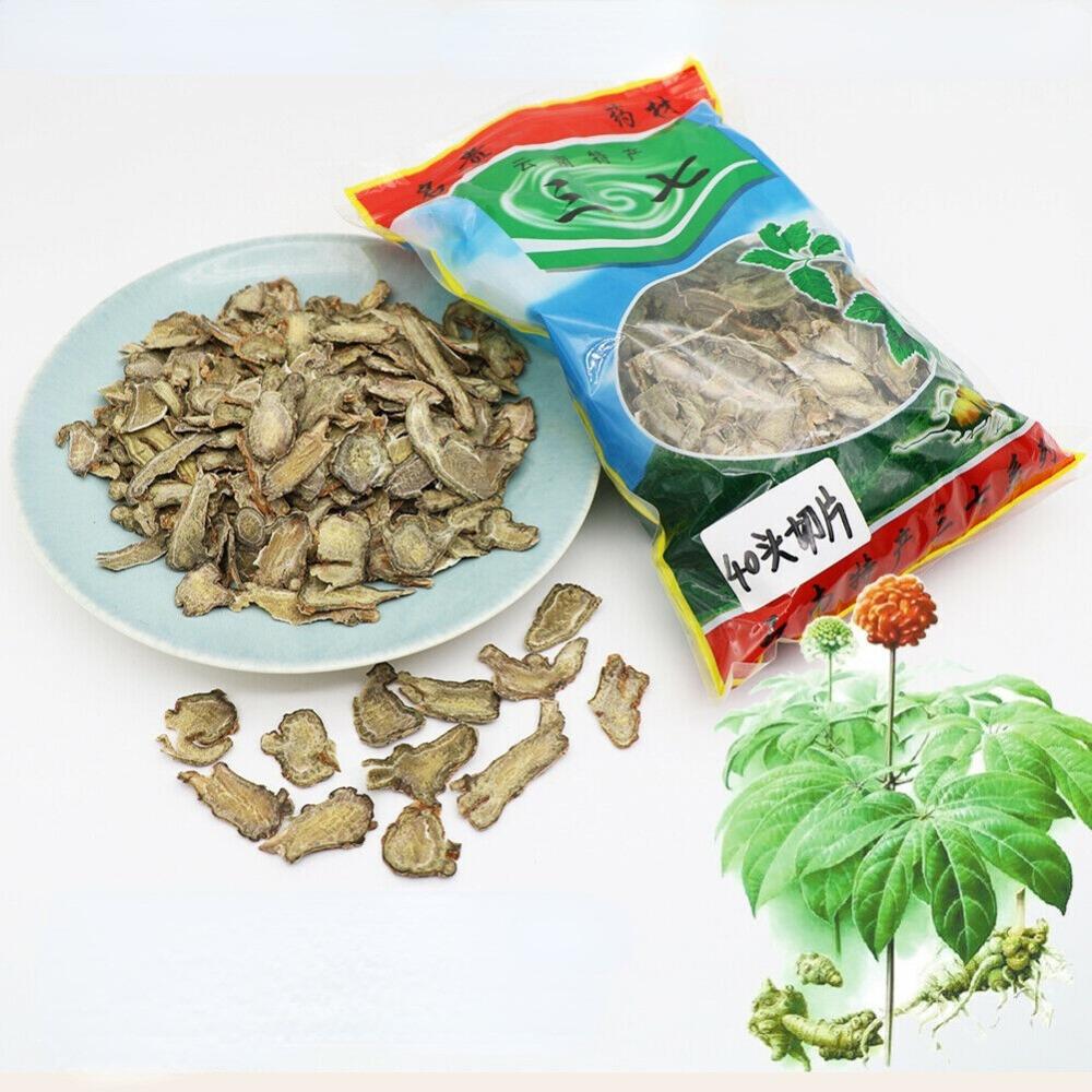 Tè alle erbe a fette di Sanqi Notoginseng dello Yunnan Radice essiccata di Panax