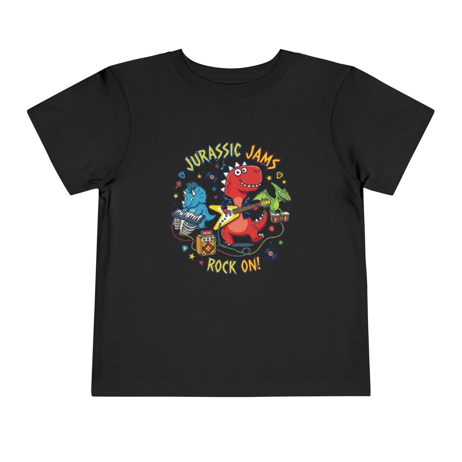 Unisex Band T-Shirt | Dinosaur Rock On Jurassic Jams Tee 130