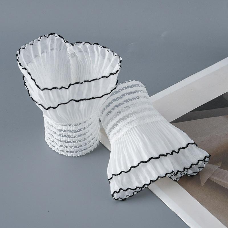 Korean Style Half Shirt Detachable Fake Cuffs Lace Mesh Fake Flared Sleeves False Cuffs Sweater Blouse Wrist Warmers