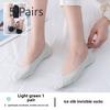 5 Pairs of Women's Spring and Summer Thin Ice Silk Shallow Mouth Invisible Non Slip with Boat Socks