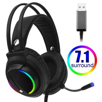 Oyun kulaklığı 7.1 surround ses USB 3.5mm kablolu oyun mikrofonlu kulaklıklar Stereo LED USB kulaklık PC PS4 oyuncular için