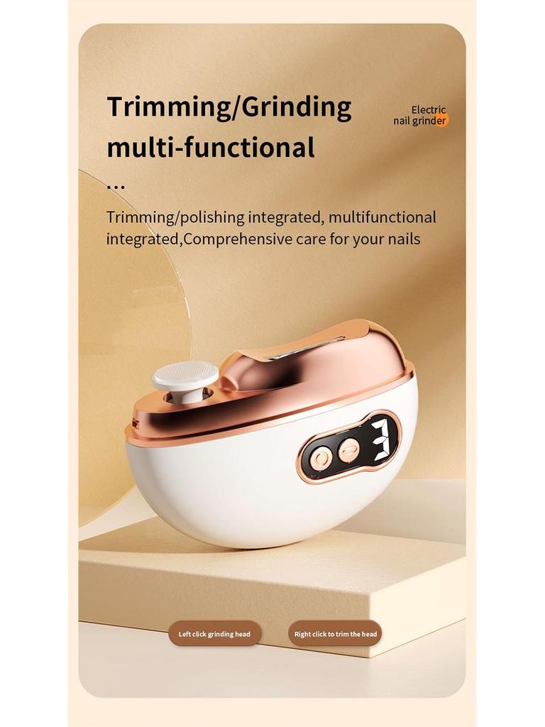 Portable Wireless Electric Nail Clipper and Polisher for Children - Automatic Grinding and Cutting