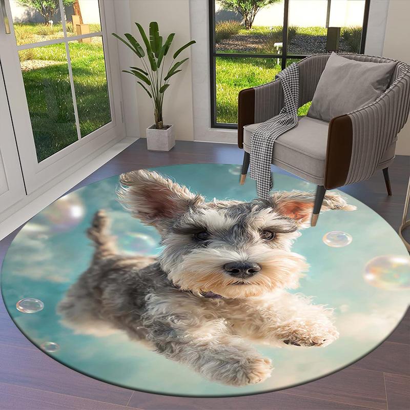 Vortex Crossing Gate Runder Bereichsteppich, Teppich für Wohnzimmer Schlafzimmer Sofa Spielzimmer Dekor, Rutschfeste Bodenmatte