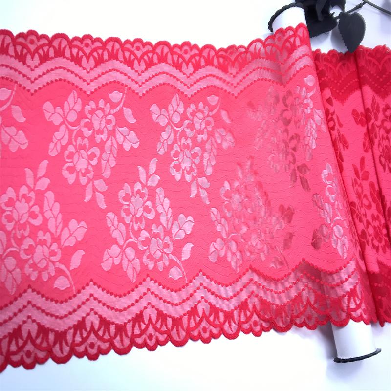 26cm wide Elastic Spandex Lace, Stretchy Sewing Lace Fabric for Lingerie, Bra, Underwear, Garment & Crafting