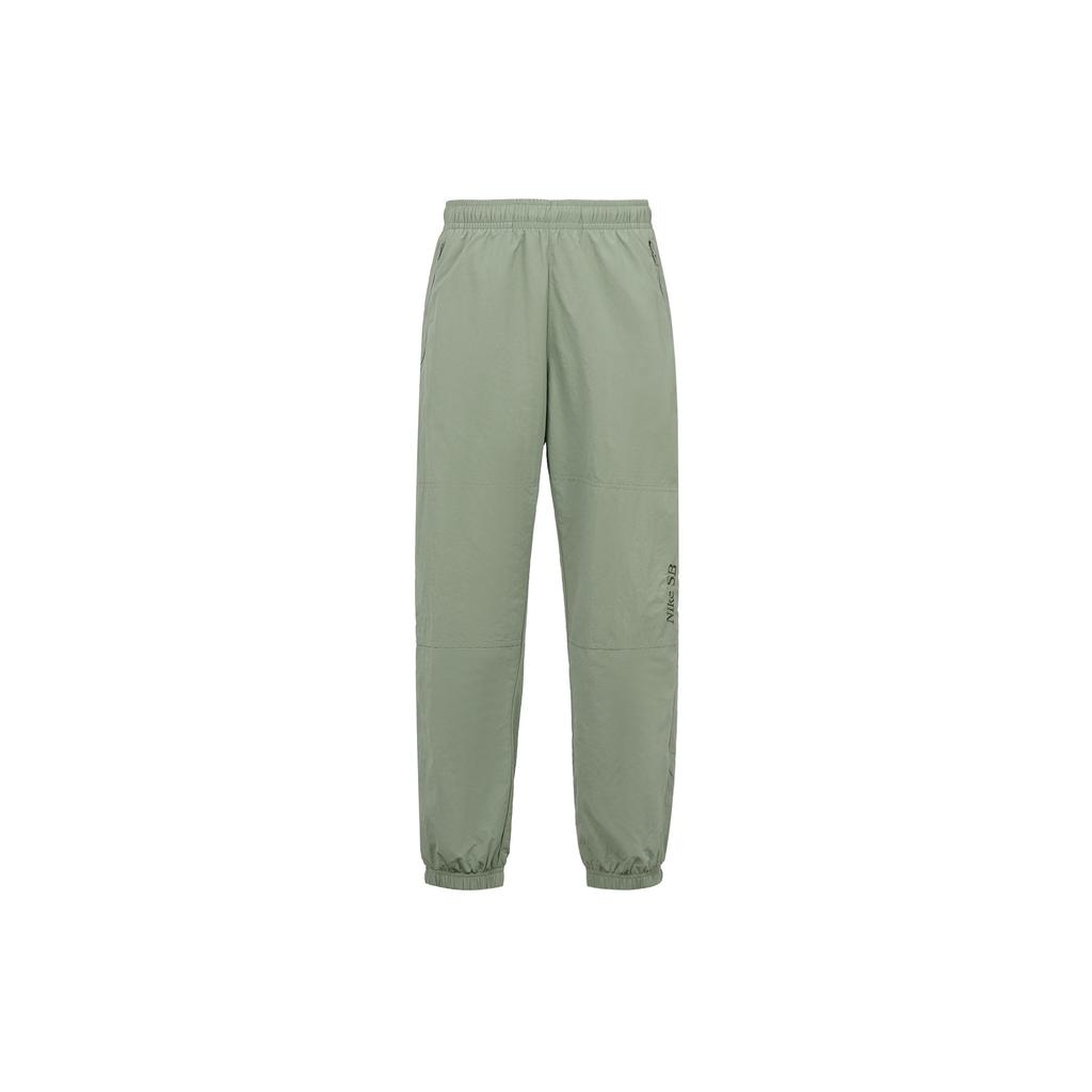 Nike SB American Retro Logo Embroidered Skateboarding Joggers Men Bottoms Light-Army-Green CV4333-320