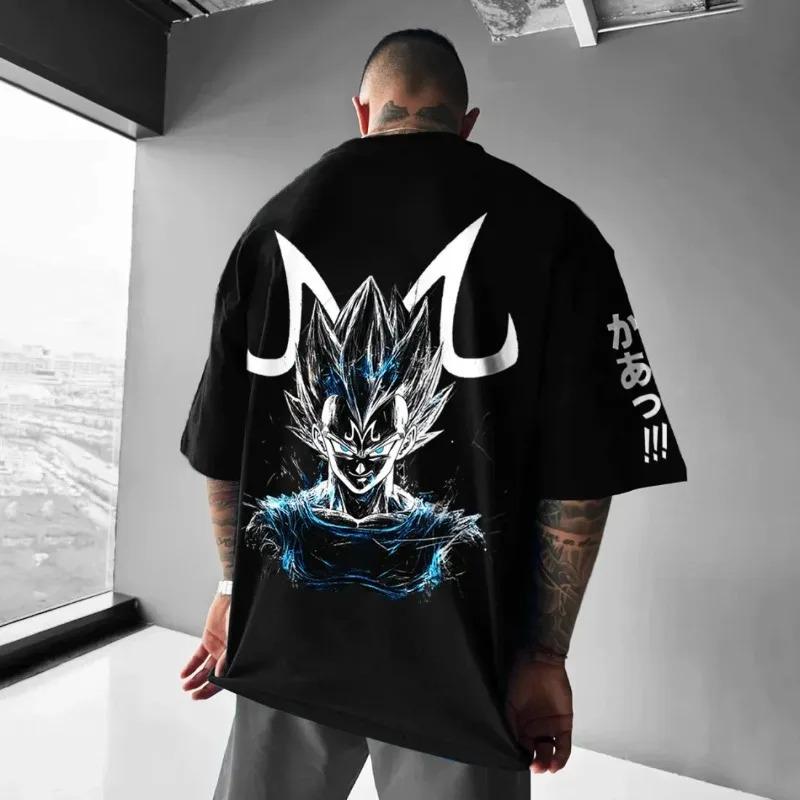 2026 Dragon Ball  Unisex T-Shirt Vegeta Japanese Anime Summer Boy Short Sleeve Niche Loose Street Clothing Hip Hop Streetwear Oversized Tshirt