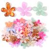 10pcs/lot Irregular Five Petal Flower Beads Caps Colored Loose Acrylic Spacer Beads For DIY Charms Earrings Necklace Accessories