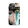 Coque de téléphone brillante avec revêtement par sublimation Plastique dur + Coque souple Demon Slayer: Coque arrière de protection intégrale à motif Kimetsu no Yaiba pour iPhone Samsung