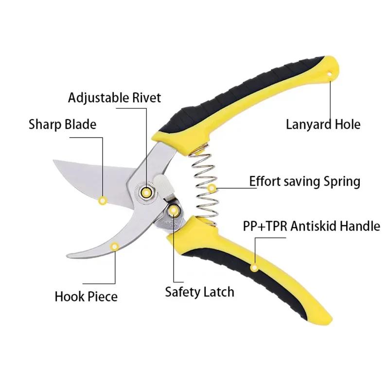 Electrical Cable Electrician's Scissors Stainless Steel Garden Tool PP+TPR Antiskid Handle Scissors for Bonsai Plants Flowers