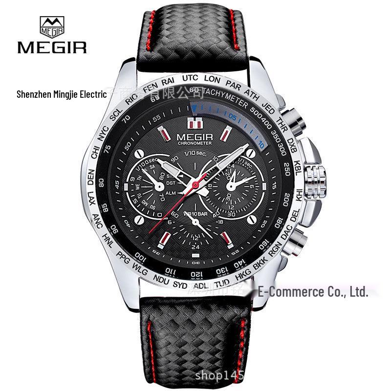 MEGIR Men's Luminous Sports Casual Watch with Decorative Subdials