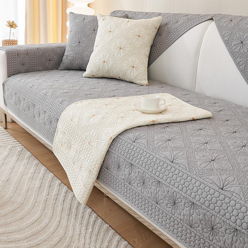 

Хлопковая подушка для дивана, стиранная весной, универсальный чехол на спинку, нескользящий, простой чехол для дивана, подушка на все времена года 70*120cm