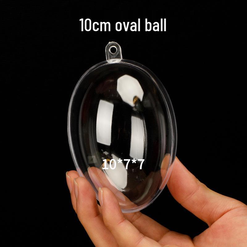 Christmas Heart-Shaped Acrylic Ornament - Transparent Hanging Ball Decoration