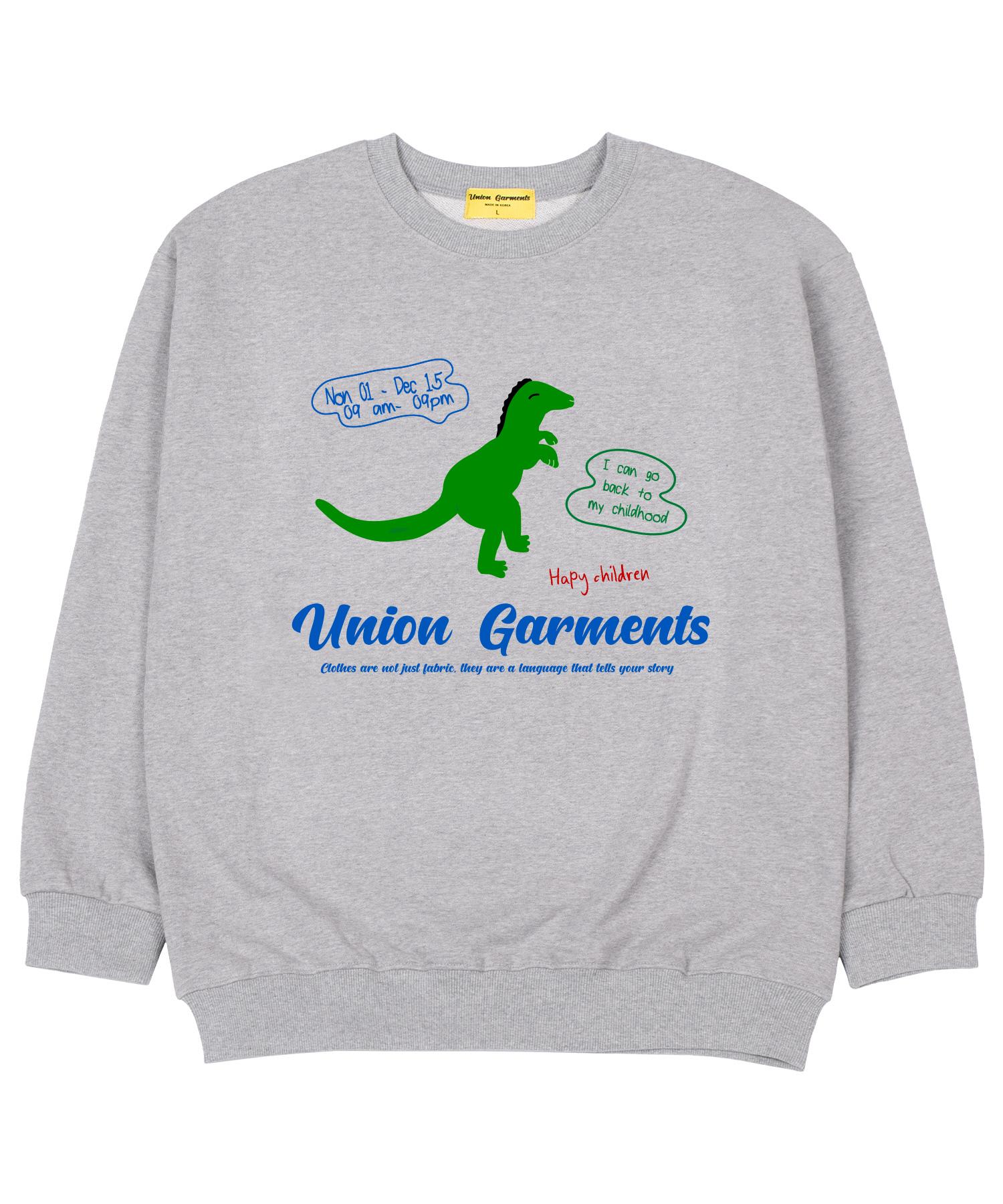 Union Garments Dino Garments Терри Оверсайз Худи Серый Xxl