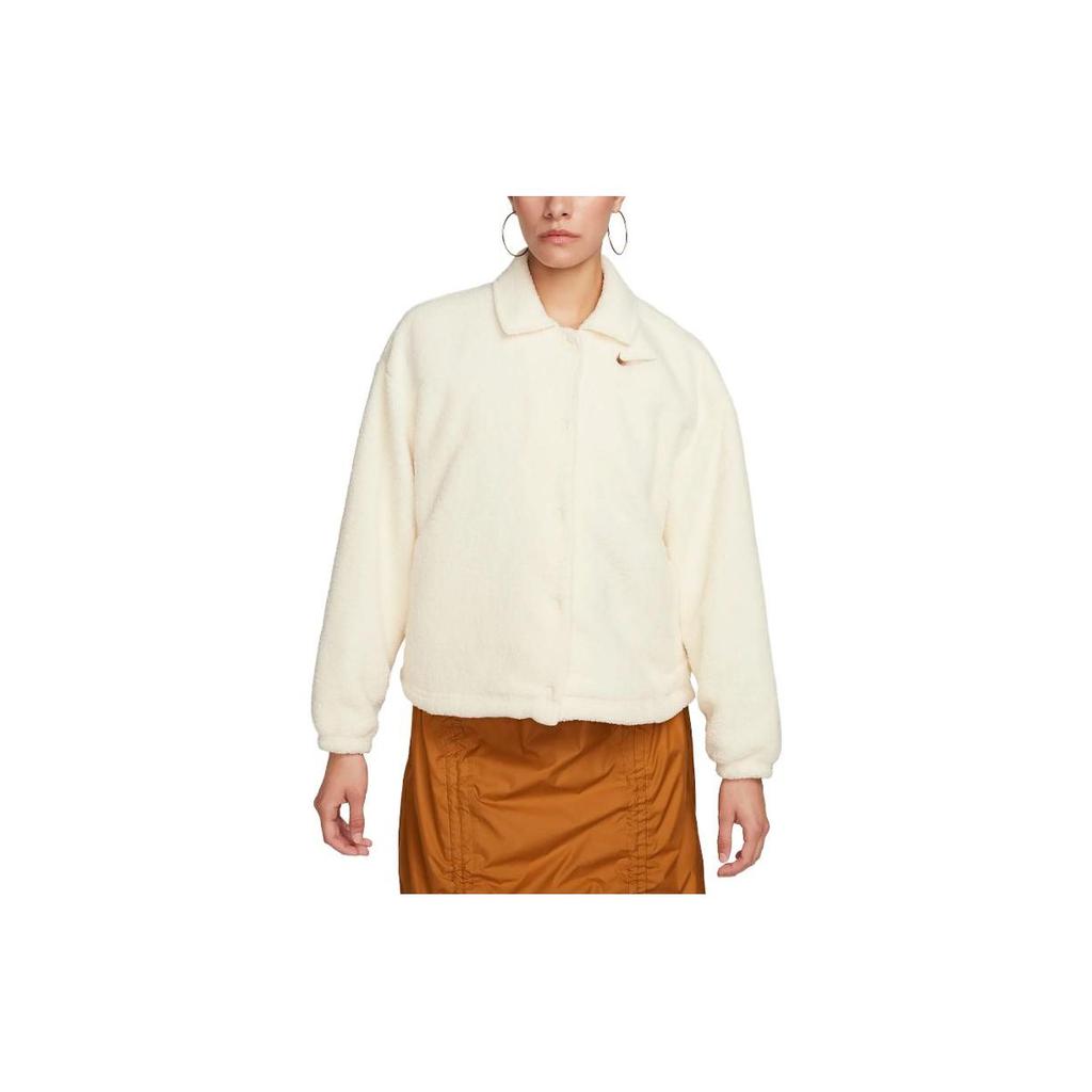 Nike Collared High-Pile Jacket Women Jacket Off-White FB8707-113