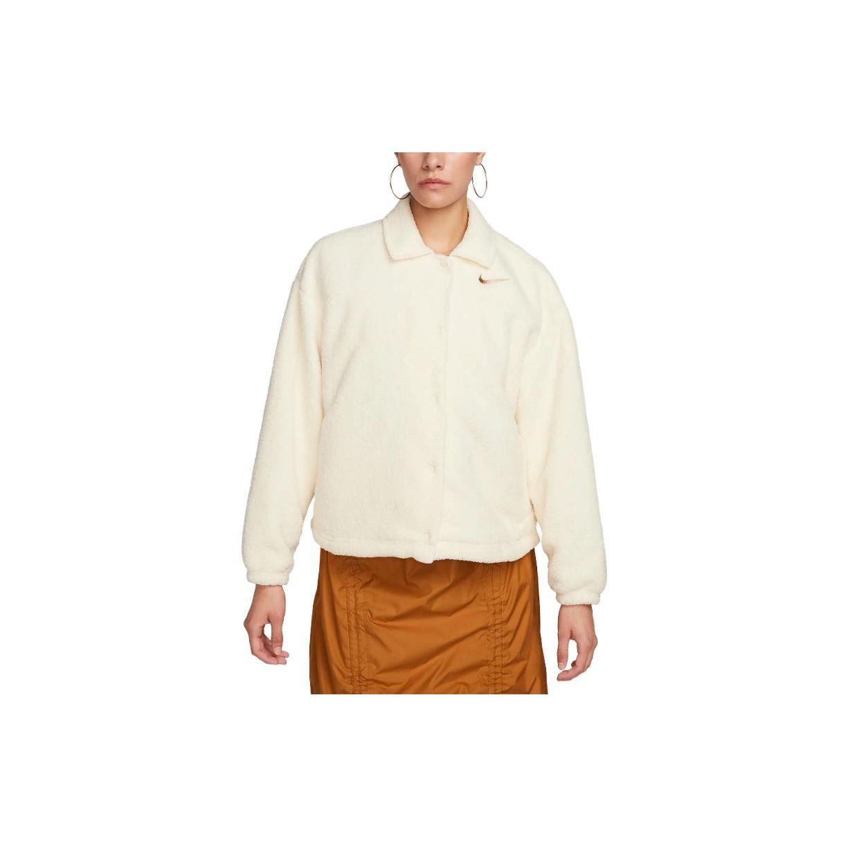 

Nike Женская куртка с воротником из длинного ворса, молочно-белая, FB8707-113 L