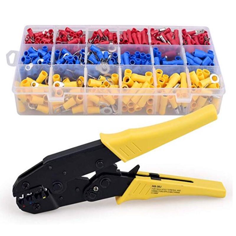 Insulated Terminal Crimping Pliers Set, 0.5-6 Sq mm, HS-30J 30J Single Crimping Pliers (Specify Color)