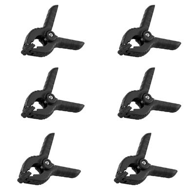 6Pack Spring Clamps Small Clamps for Backdrop Stand, Heavy Duty Clamps, Plastic Clips for Crafts and Backdrop Clips