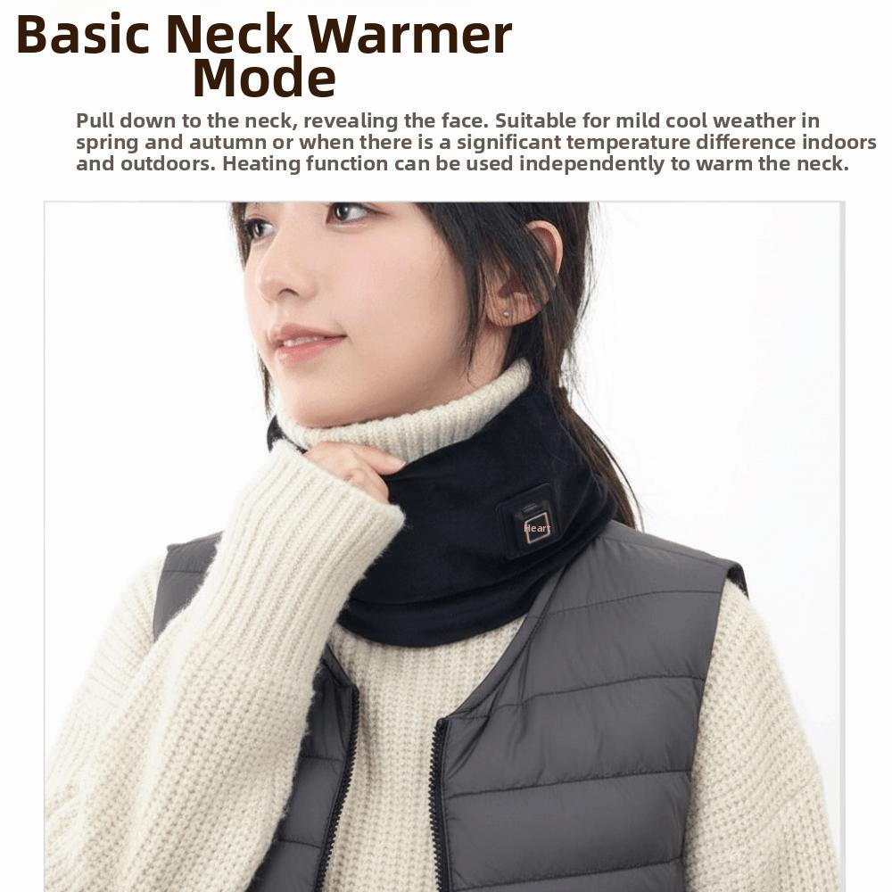 Removable Heated Neck Scarf USB Charging Heated Scarf Light Heating Scarf Mask  For Men And Women