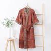 Cotton Double-layer  Bathrobe, Thin Sleepwear, Home Clothes, Women's Sleeping Robe, Quick Drying Water Absorbing Yukata