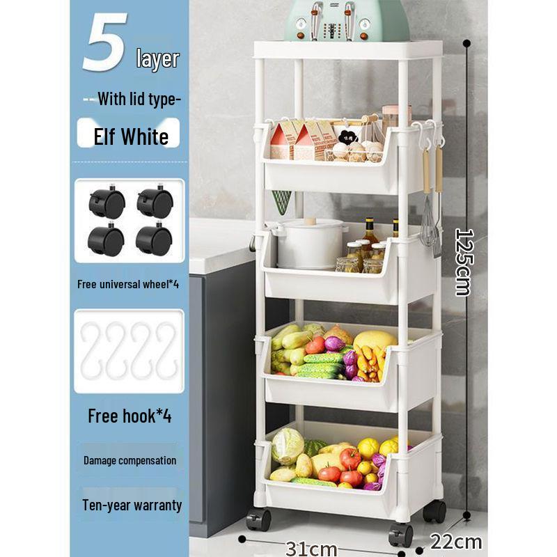 Multi-layer Kitchen Storage Rack for Snacks, Fruits, and Vegetables