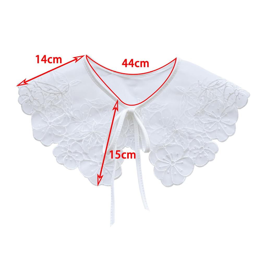 Accessori per Gonne Decorative Floreali Giapponesi con Foro Finto Collare a Sciarpa