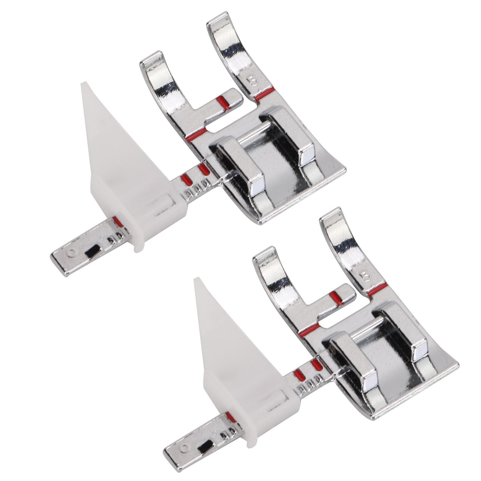 2 шт. Прижимная лапка из нержавеющей стали, швейная прижимная лапка, глянцевая, прижимная лапка для ткани с направителем для шитья