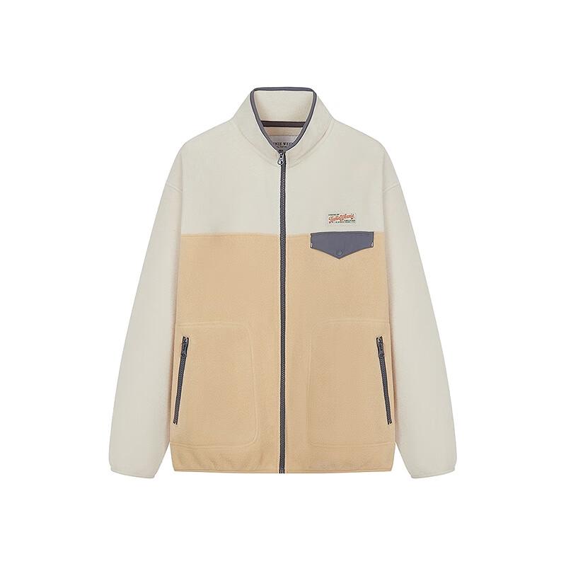 Teenie Weenie Bear Women's Color-Block Stand Collar Cardigan Sweatshirt