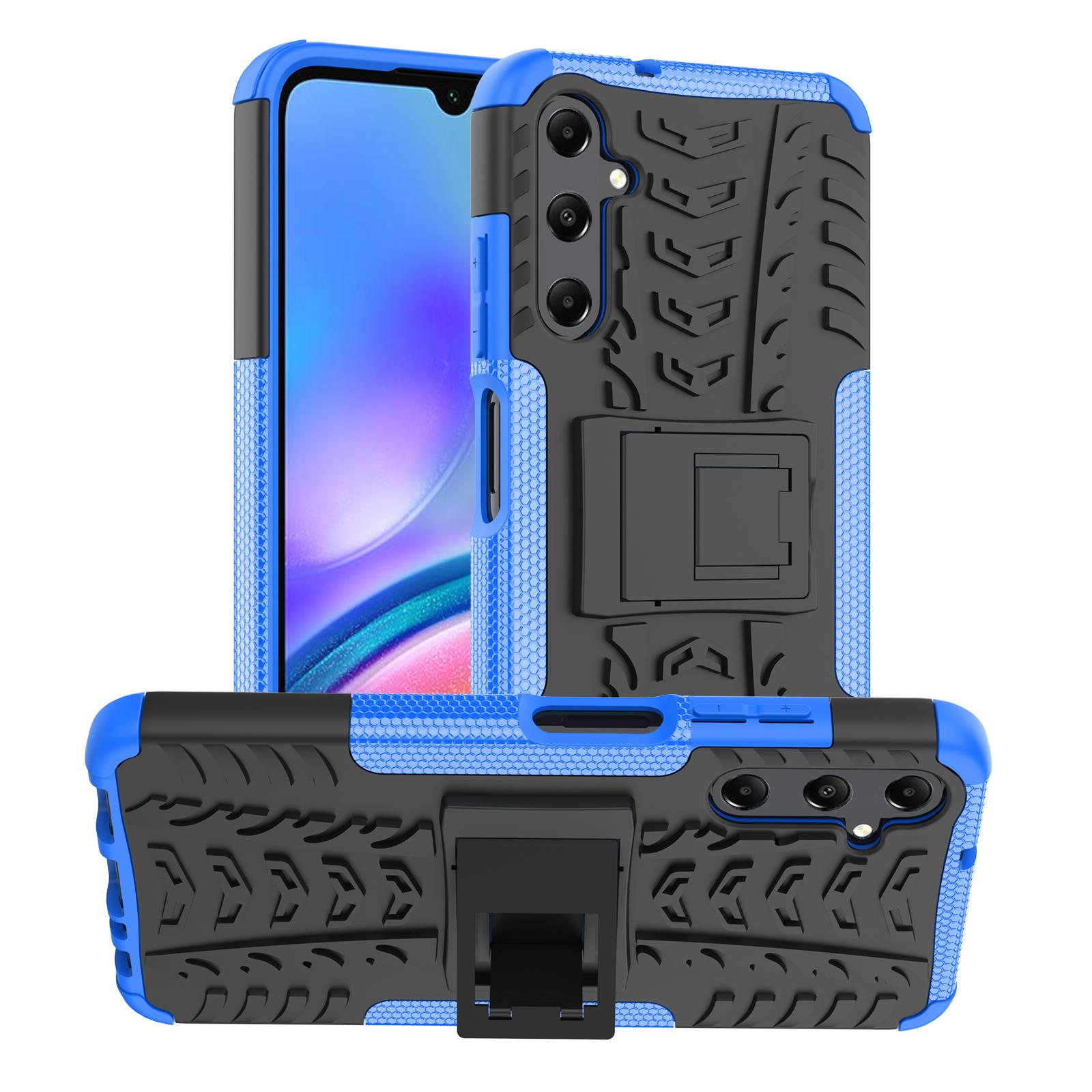 

For Samsung Galaxy A05s 4G Cell Phone Case PC+TPU Shockproof Back Cover with Kickstand Blue