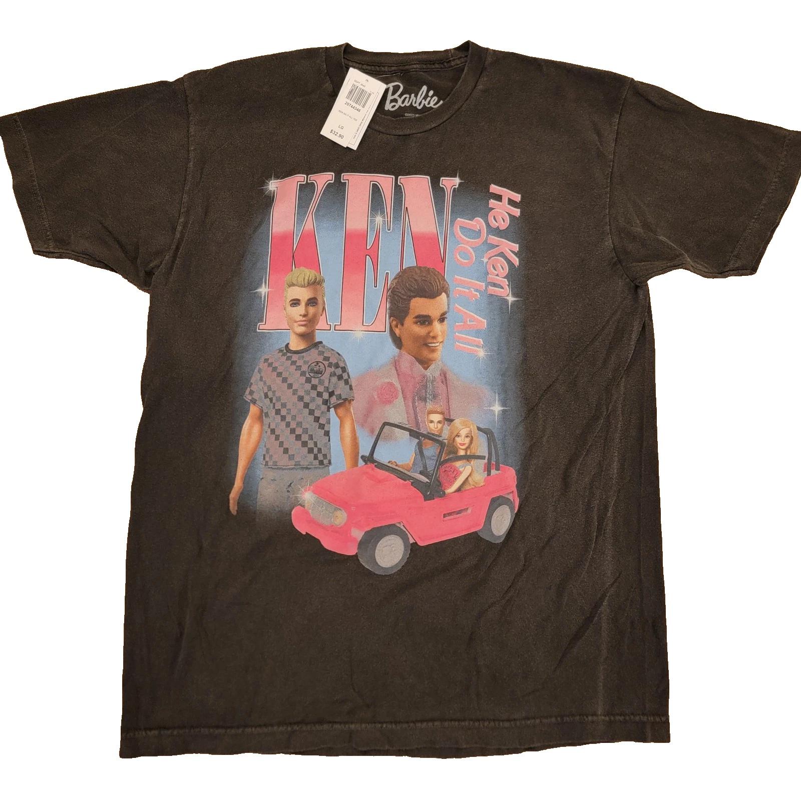 Barbie The Movie Ken T-Shirt Men s Large Ryan Gosling BoxLunch Mineral Wash NWT 2XL