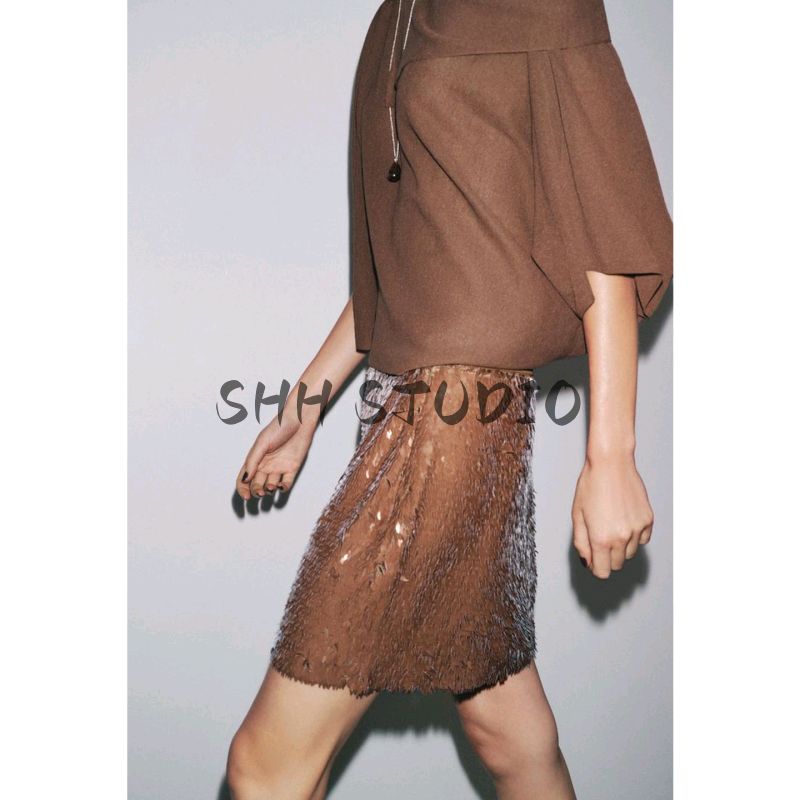 Summer New Product Women's Clothes Fashion Wind Short a Words Beads Decoration Fashionable Temperamental All-Match Mini Skirt 3920104