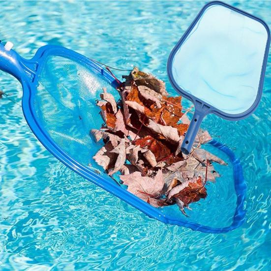 Swimming Pool Leaf Skimmer Net with Solid Plastic Frame Heavy Duty Spas Hot Tubs Fountains Fine Mesh Cleaning Net Pool Accessories