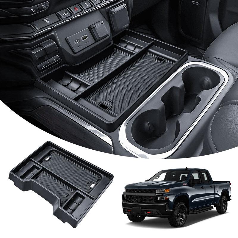 Middle Center Console Organizer Tray For - Chevy Silverado/GMC Sierra 1500 Full Console w/Bucket Seats Only Hidden Cover