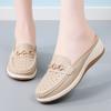 Ladies Platform Loafers Casual Elegant Leather Clog Slippers Backless Mules Women Thick Sole Sandals