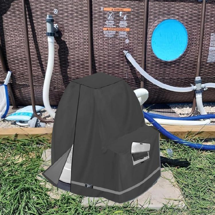 Outdoor Sand Filter Pumps Protective Case Guard Anti Rain Windproof Oxford Cloth With Accessible Pressure Gauges Panel