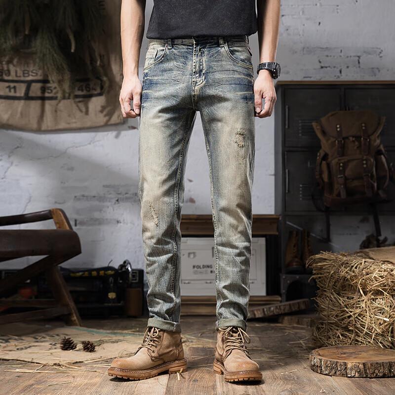 

JEEP SPIRIT Men s Retro Straight Slim Jeans 31