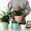Topfpflanzen Topf für Pflanzen Blumentopf Runde Pflanzgefäße Sukkulenten Pflanzgefäße mit Untersetzer Balkongarten Außen Dekoration HP03