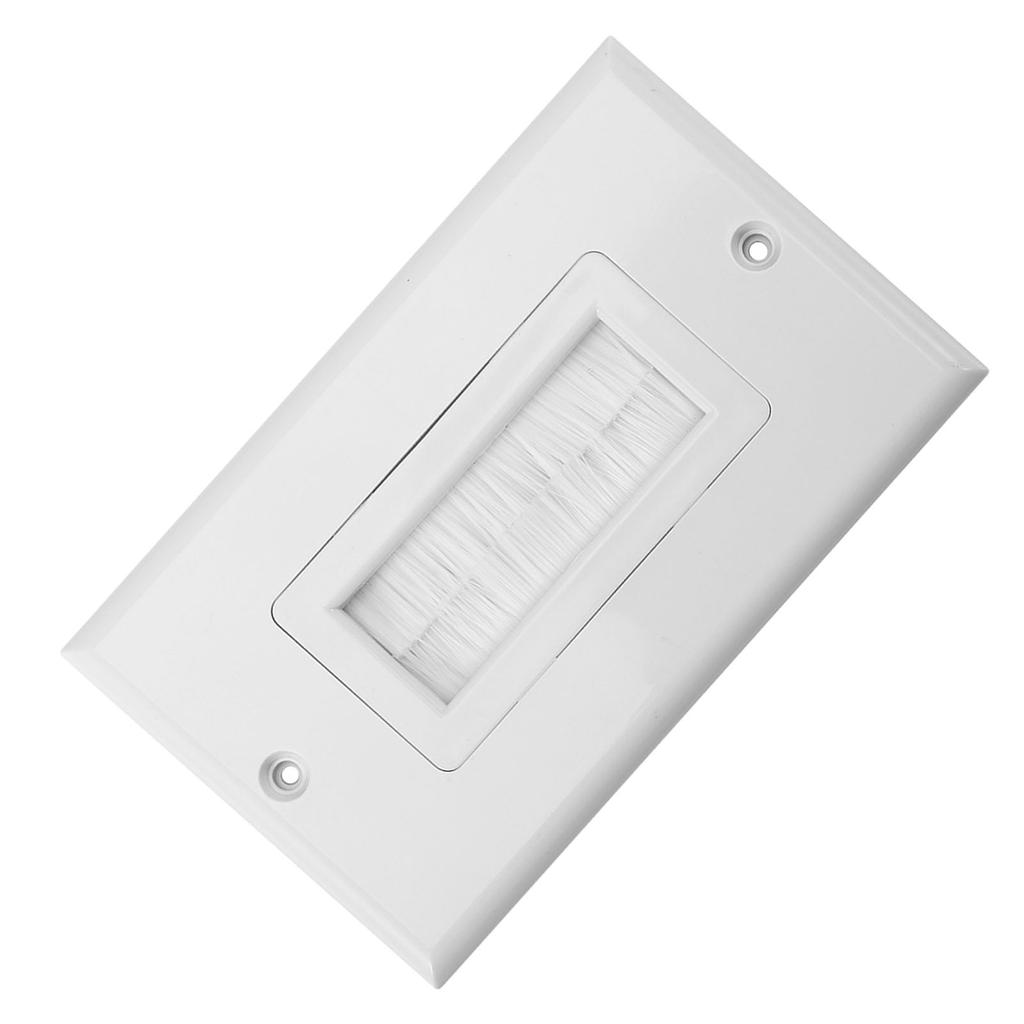 Plastic Anti dust Brush Cable Wall Plate Port Insert Cover Outlet Mount Multimedia Panel New #1