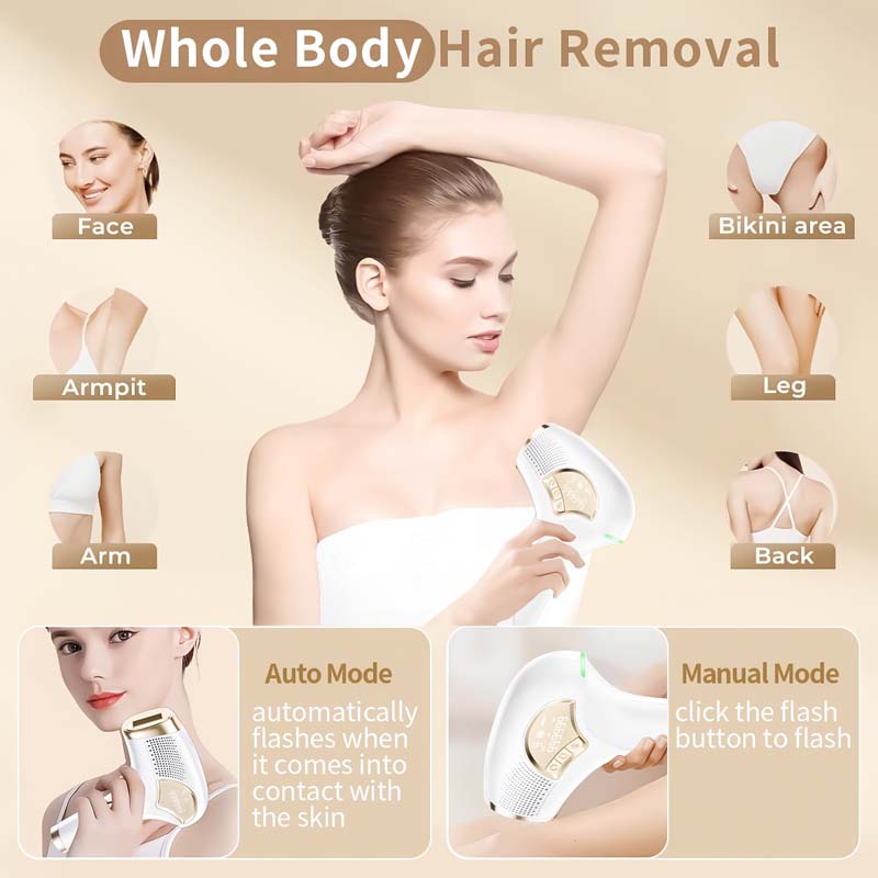 Handheld Laser Hair Removal Machine For Facial Body Painless IPL Epilator Freezing Point Hair Removal Machines